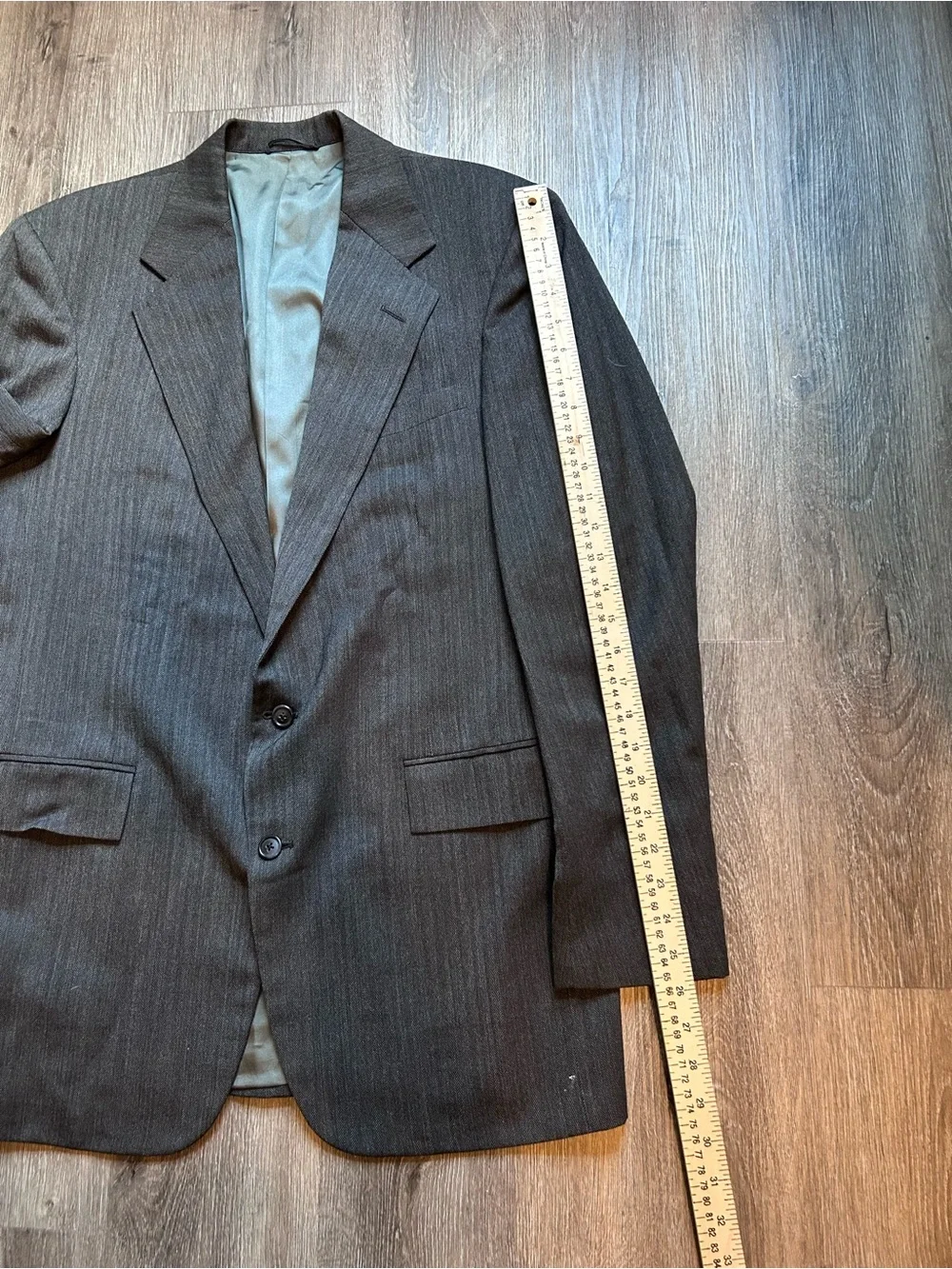 Vintage Polo By Ralph Lauren Suit Sports Jacket Blazer Gray 2 Button No Size Tag